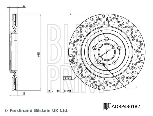 BLUEPRINT ADBP430182 | Fren Diski Ön Mercedes 118-177-247N 4-Matic | 2 Adet