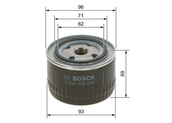 BOSCH 0451103274 | Yağ Filtresi R12 / 1210 83 > 941.2 1309 Platform Sasi 90 > 941.4 1310 Sedan (U, X) 83 > 041.3 1310 Station Wagon 83 > 041.3 1410 Sedan 85 > 981.4 1410 Station Wagon 85 > 981.4 1410 Station Wagon 94 > 981.4 Nova 96 > 031.4 1.6 / 110 (2110) 95 > 121.5 1.5 1.5 16V 1.5 1.5 16V 1.6 1.6 Lpg 111 (2111) 95 > 091.5 1.5 16V 1.5 1.5 16V 1.6 1300