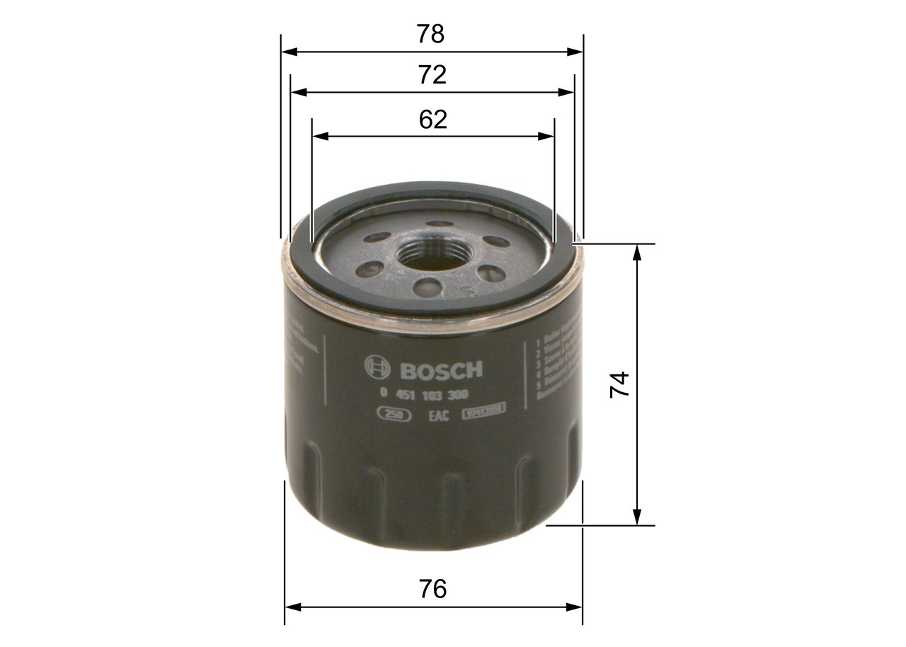 BOSCH 0451103300 | Yağ Filtresi Albea (178_, 172_) 96-121.3 (178Cxg1aam, 178Cxg1aap, 178Cxg1aat) Barchetta (183_) 95-051.8 16V Brava (182_) 95-021.8 Gt 16V (182.Bc) Bravo I (182_) 95-011.8 Gt (182.Ac) Doblo Kasa / Büyük Limuzin (223_) 01-101.2 (223Zxa1a) 