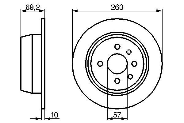 BOSCH 0986478086 | Arka Fren Diski (4 Bijon) Vectra A Astra F | 2 Adet