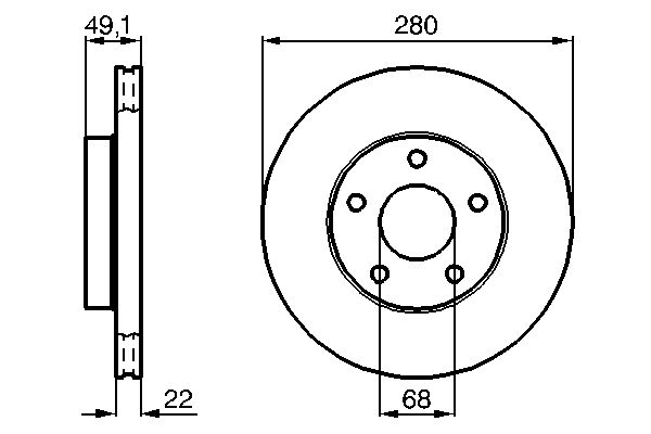 BOSCH 0986478833 | Fren Diski Ön Nissan Maxıma 3.0 | 2 Adet