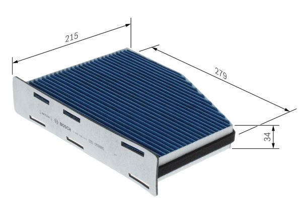 BOSCH 0986628615 | Polen Filtresi-Anti Alerjen (VW Caddy 04-Golf 04-13 Passat 06-Audi A3 04-13 Seat Leon 06-13 Skoda Octavia 04-13)
