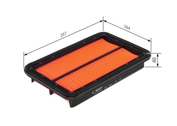 BOSCH 1457433072 | Filtre Hava (Mazda 626 2.0I 16V 91-94)