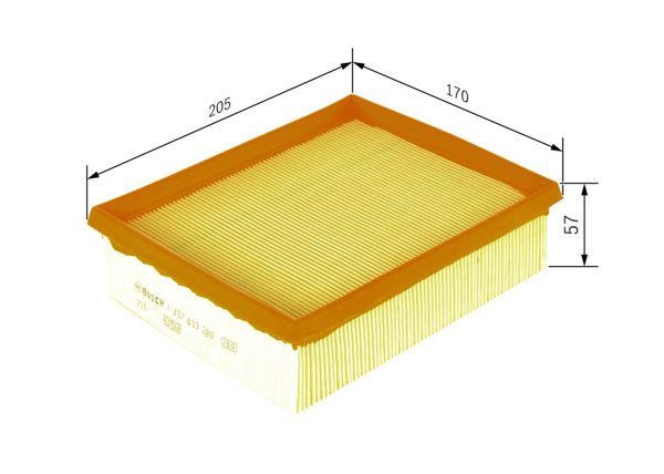 BOSCH 1457433280 | Hava Filtresi 206 CC (2D) 00-082.0 S16 206 Hatchback (2A / C) 98-121.9 D 2.0 S16 2.0 S16 206 Sw (2E / K) 02-072.0 16V 206 Van 99-091.9 D 206 / Xsara (N1) 97-051.9 D 2.0 16V Xsara Break (N2) 97-051.9 D 2.0 16V Xsara Coupe (N0) 98-051.9 D 2.0 16V Xsara Picasso (N68) 99-121.8 16V 2.0 16V 2.0 16V Xsara 1.9D