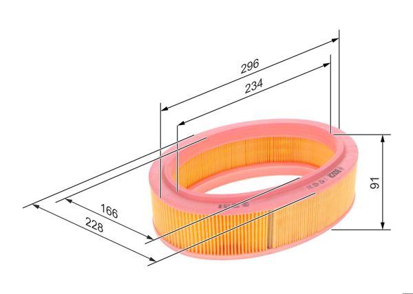 BOSCH 1457433311 | Hava Filtresi Symbol-Logan 1.4 8V