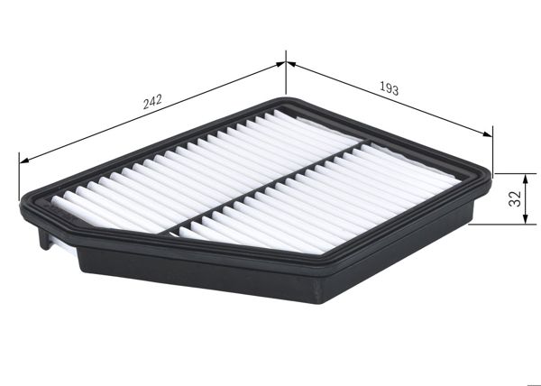 BOSCH 1457433584 | Hava Filtresi Matrix (Fc) 01-101.6 1.8 1.5 CRDI 1.5 CRDI 1.5 CRDI Vgt Matrix 06-10 1.5 CRDI