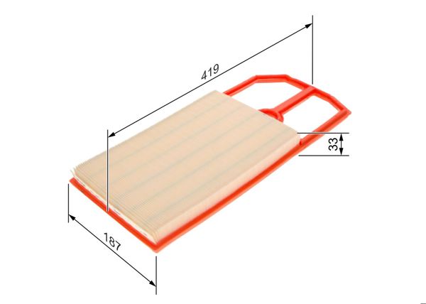BOSCH 1457433716 | Hava Filtresi Golf IV Bora Polo 01-/ Toledo Ibiza 1.4 16V 1.6 16V Ahw