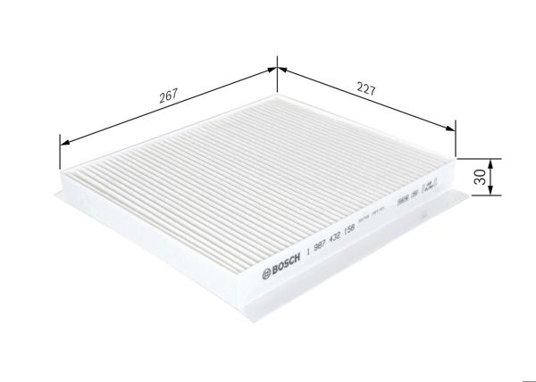 BOSCH 1987432158 | Filtre Polen-(Hyunda Elantra 96 / Matrix 04 /)