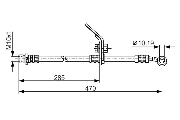 BOSCH 1987481328 | Hortum Fren Ön Sağ-(Honda Accord 03 / 08)