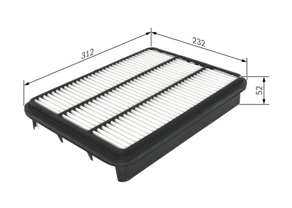 BOSCH F026400225 | Hava Filtresi Toyota Land Cruiser D4d 01-12