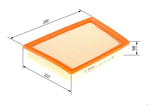 BOSCH F026400360 | Hava Filtresi 14-2-Seri (F45-F46) X1 (F48)