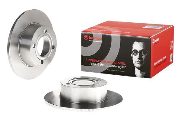 BREMBO 08.4874.14 | Fren Diski Arka Düz 245 mm (Audi: 80 1.6 1.8) | 2 Adet