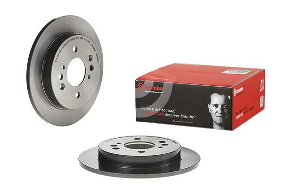 BREMBO 08.B602.21 | Fren Disk Arka Düz Kaplamalı 239-4 (Honda Jazz City 09-12) | 2 Adet
