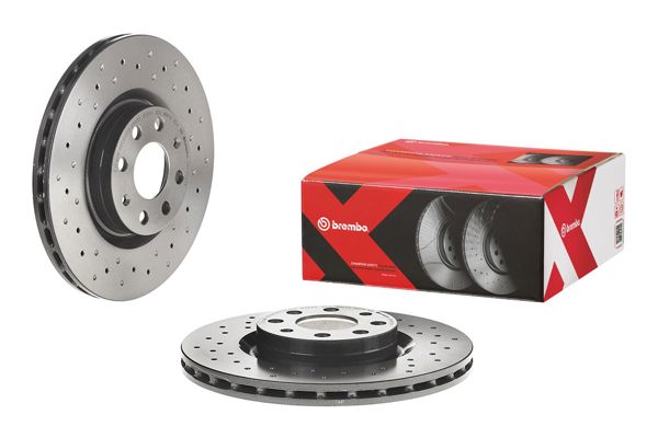 BREMBO 09.4939.3X | Fren Diski Ön Havalı (Fiat Grande Punto 1.4T 1.3 JTD 1.9 JTD Opel Corsa D 1.3 CDTI) Delikli
