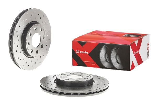 BREMBO 09.5843.3X | Fren Diski Ön Havalı 257mm 6 Bijon (Fiat Grande Punto Opel Corsa D1.2 1.4 1.3 CDTI 06 /) Delikli