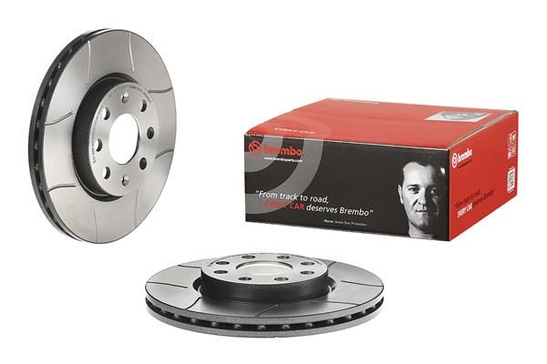 BREMBO 09.5843.77 | Fren Diski Ön Havalı 257mm 6 Bijon (Fiat Grande Punto Opel Corsa D1.2 1.4 1.3 CDTI 06 /) Çizgili