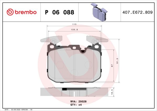 BREMBO P06088X | Fren Balatası Ön Xtra BMW