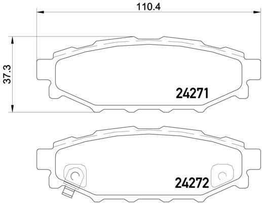 BREMBO P78020 | Fren Balatası Arka (Subaru Forester-Impreza 2.0 08-Outback 2.5 3.0 03-08) Low-Met