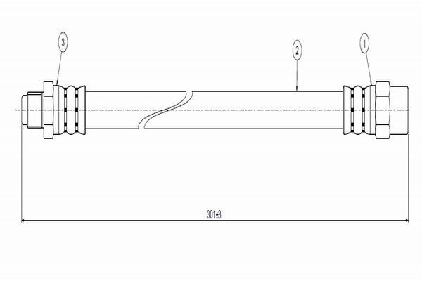 CAVO C800.569.A | Fren Hortumu Arka 95-03 5-Seri (E39) Kaliper “275mm” | 1 Adet