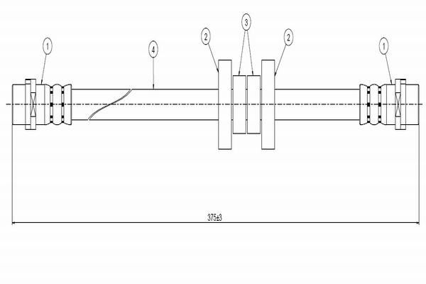 CAVO C800114B | Fren Hortumu Ön (370 mm) | 1 Adet
