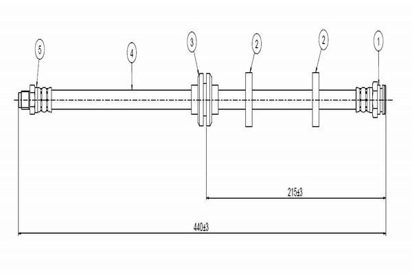 CAVO C800531A | Fren Hortumu On (Fiat Marea 97 -) | 2 Adet