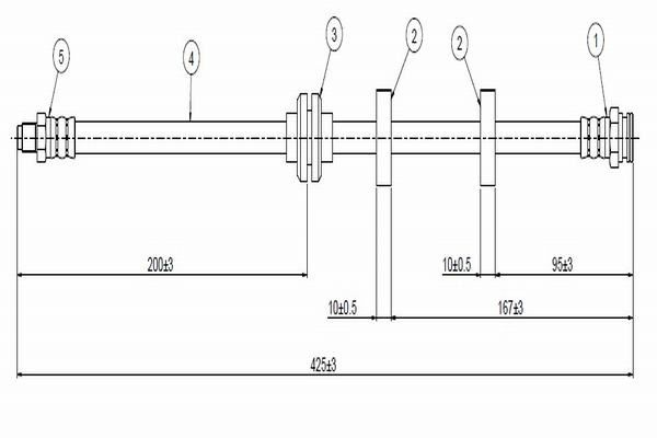 CAVO C800556A | Fren Hortumu On (Alfa Romeo 156 97-/ 147 1.6 16V 1.9 JTD 2.0 16V) | 2 Adet
