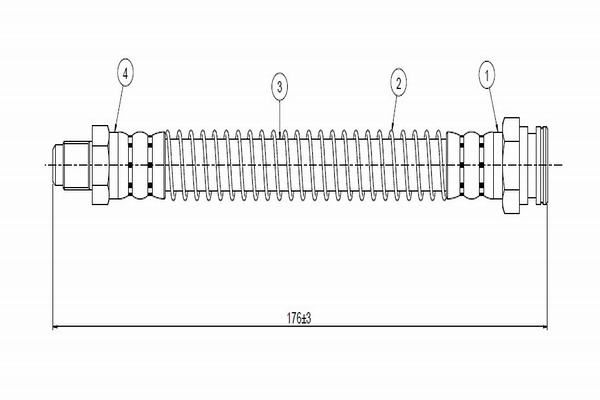 CAVO C800570C | Fren Hortumu Arka (Peugeot 306 93-02)