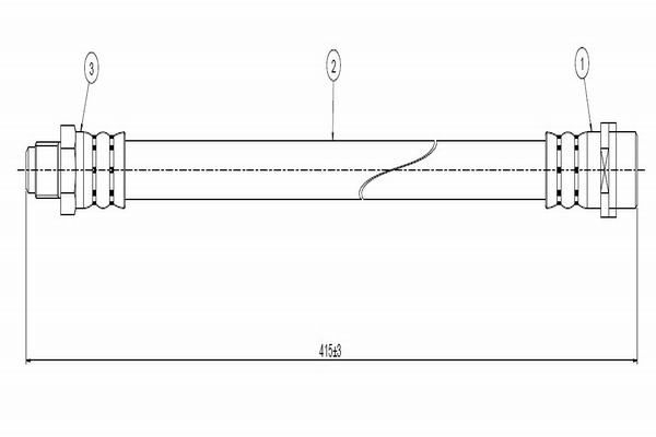 CAVO C800654A | Fren Hortumu On (Mercedes 202 / 203 / 204 / 210 / 906 Spr 385 mm) | 2 Adet