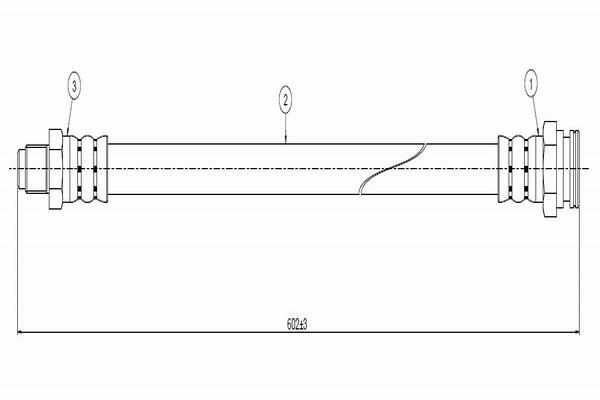 CAVO C800656A | Fren Hortumu On (Alfa Romeo 166 2.0I 16V 2.0 V6 2.5I V6 24V 3.0I V6 24V 99 -) | 2 Adet