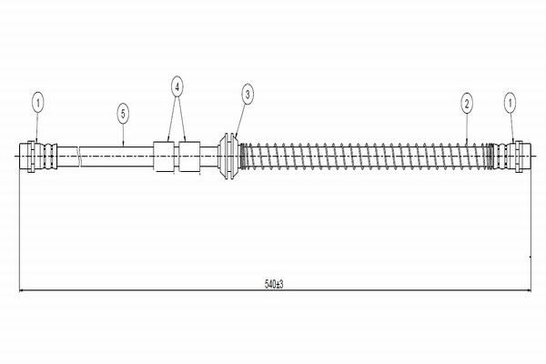 CAVO C900.222.A | Fren Hortumu Ön Touareg 02-10 / Q7 06-/ Cayenne | 1 Adet