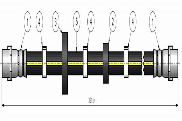 CAVO C900645A | Ön Fren Hortumu Sol Transporter T4 90-03 | 2 Adet
