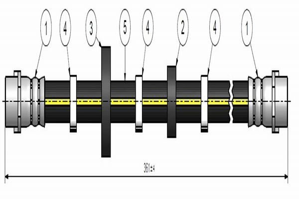 CAVO C900645B | Ön Fren Hortumu Sağ Transporter T4 90-03 | 2 Adet