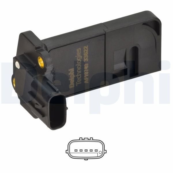 DELPHI AF10749-12B1 | Hava Hacmı Ölçme Cihazı (Akısmetre) Isuzu Npr75 Nqr75 Nnr Nlr Novo Cıtımark Cıtıbus Isuzu Dmax 06-