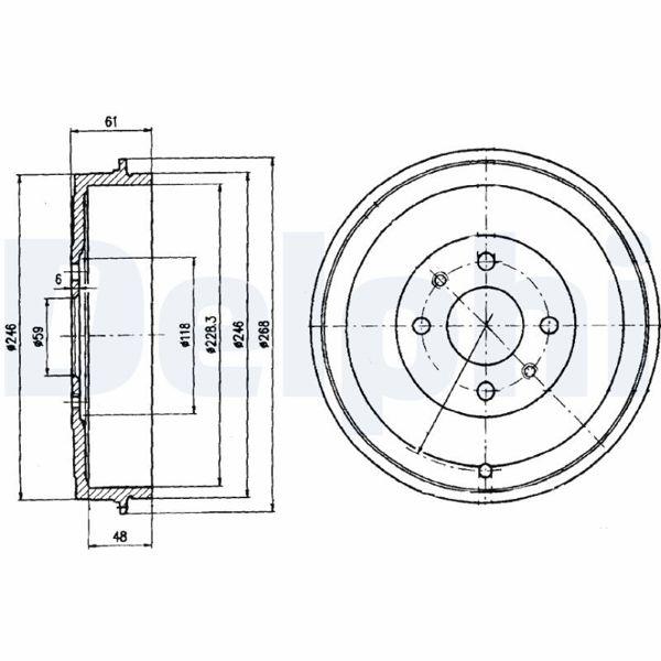 DELPHI BF379 | Kampana Albea-Pal-Dbl-Linea (Ø=228,2)