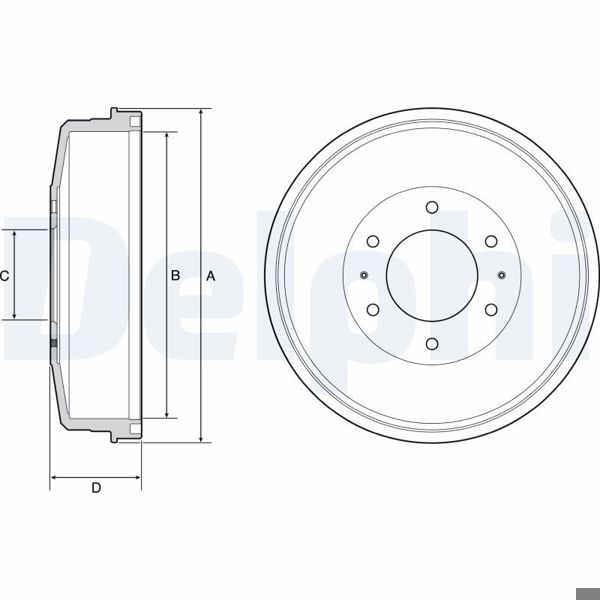 DELPHI BF559 | Arka Fren Kampanası L200 2006 2015 Pajero 2009-295X6 | 1 Adet