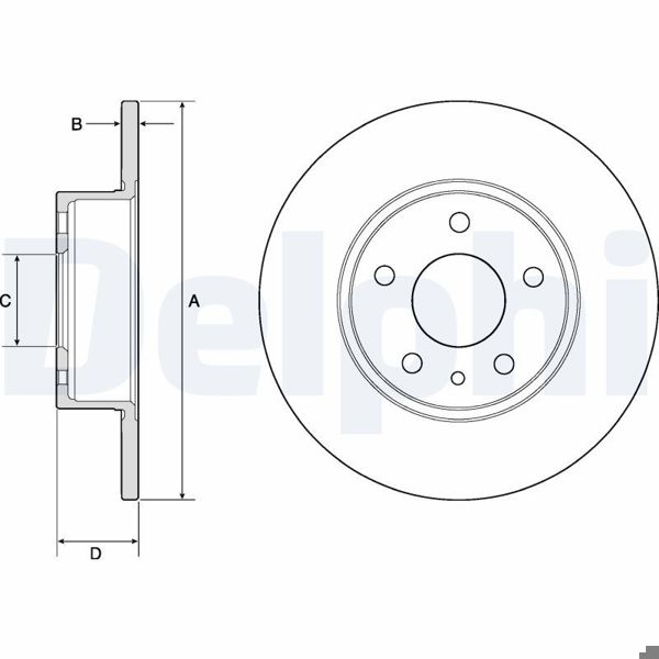 DELPHI BG2386 | Fren Diski Arka (Alfa Romeo 147 156 164)