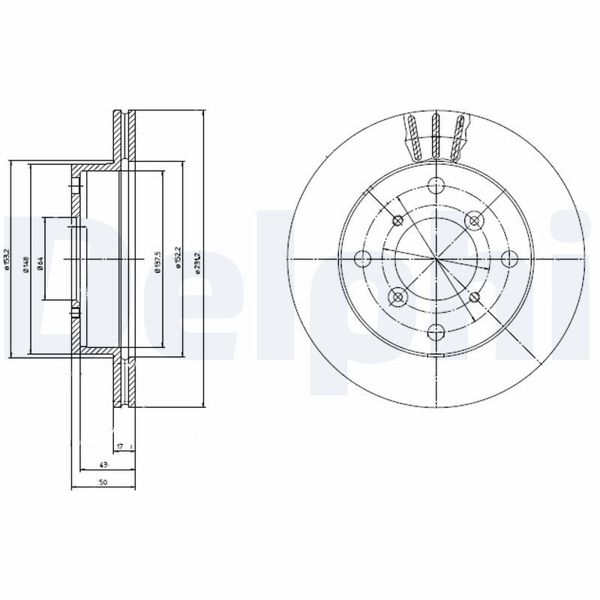 DELPHI BG2645 | Fren Diski Ön Justy 95-03 / Alto 95-Swift Sf310 90-Havalı 231mm