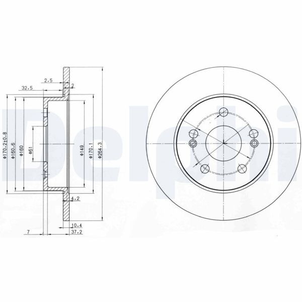 DELPHI BG2698 | Disk Arka 01-04 Scenic 1.9Dci4×4 | 1 Adet
