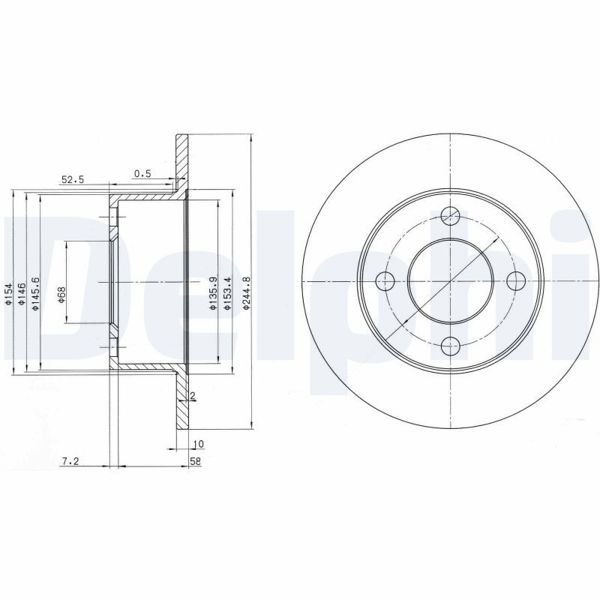 DELPHI BG2747 | Disk Arka <91 Aı.100 | 1 Adet