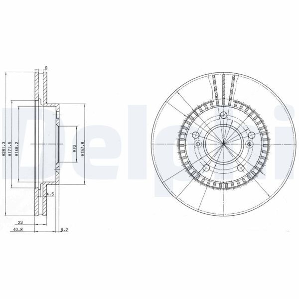 DELPHI BG3061 | Disk On 96-02 Cr-V 2.0 99-05 Hr-V 1.6 | 1 Adet