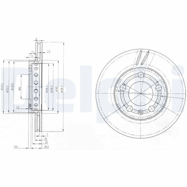 DELPHI BG3695 | Disk On 02-Polo-Fabia | 1 Adet