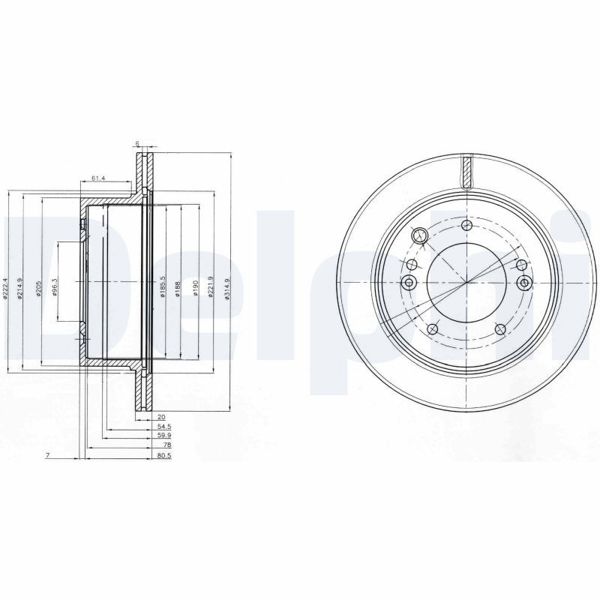 DELPHI BG3859 | Fren Diski Arka Sorento I (Jc) 02-112.5 CRDI 2.4 3.5 V6 4Wd 3.3 V6 4Wd Sorento 02-Takım