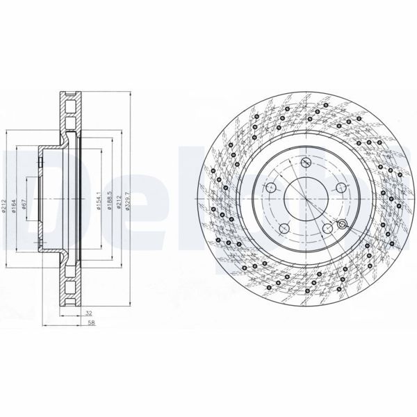 DELPHI BG3883 | Disk On 05-E-Seri (W211) Spor Paketı Olan | 1 Adet