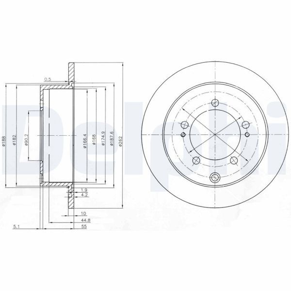 DELPHI BG4037 | Disk Arka 08 > Lancer 1.6İ-2.0İ Outlander 2.0İ-2.4İ | 1 Adet