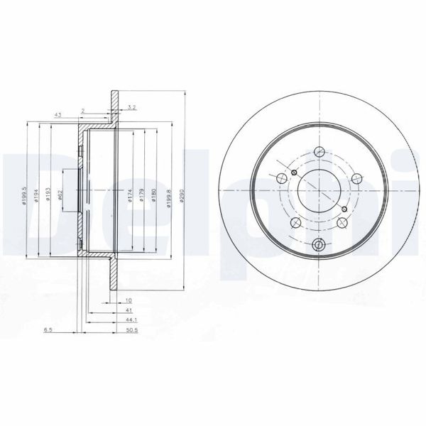 DELPHI BG4051 | Fren Diski (Çiftli Paket) , Deliksiz