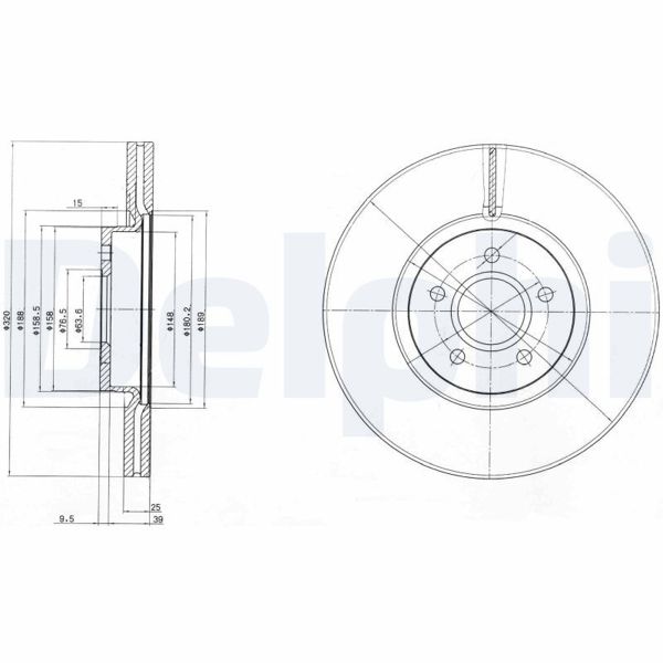 DELPHI BG4056C | Disk On (Ad) 06-Focus-V40-V50-S40-C70 | 1 Adet