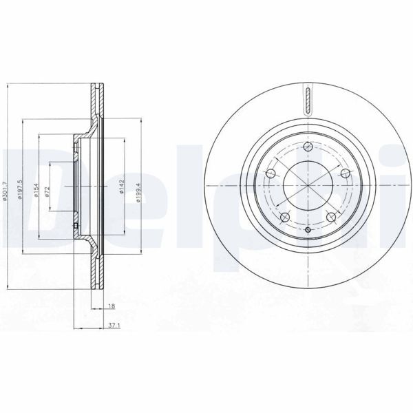 DELPHI BG4182 | Disk Arka 04-Rx8 1.3 | 1 Adet