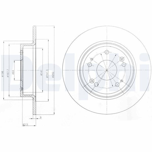 DELPHI BG4249 | Disk Arka 09-Accord 2.0İ-2.2D 16V | 1 Adet