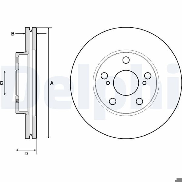 DELPHI BG4711C | Disk On 13-Corolla-Auris *D4d* Dizel | 1 Adet