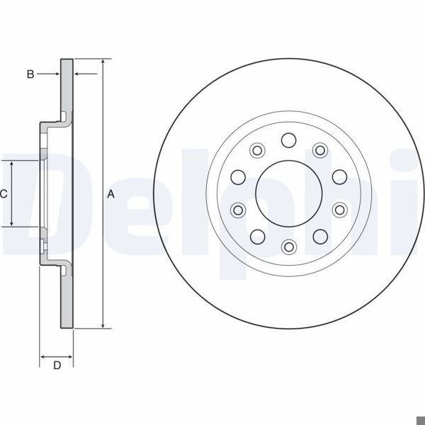 DELPHI BG4960C | Arka Fren Diski Jeep Cherokee (Kl) 2.0 Crd 14 -